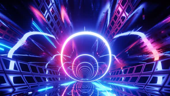 Hitech Neon Scifi Tunel