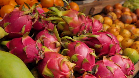 Dragon Fruit on Market Stand India