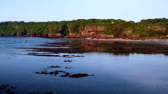 2.7K Bali Nusa Dua Beach Sunrise Aerial