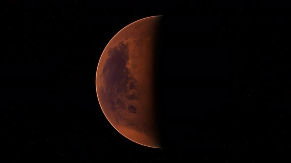 Red Planet Mars in the Starry Sky alt