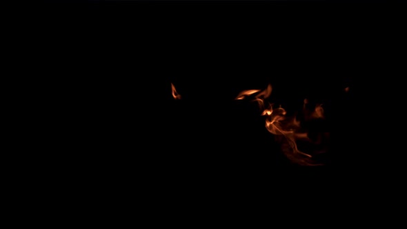 Flames on a Black Background