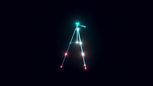 tripod hologram Rotating 4k alt