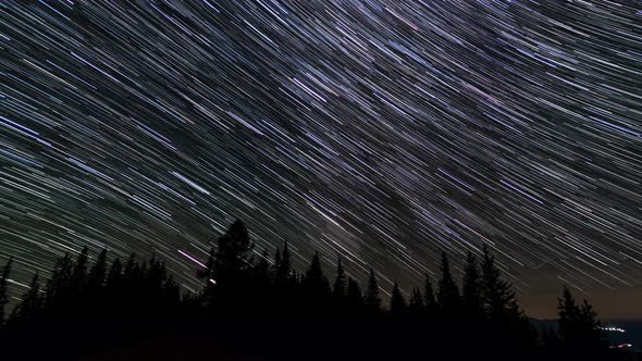 Star Trails in the Night Sky