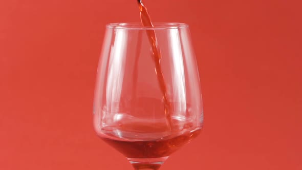 Cherry juice in a glass.