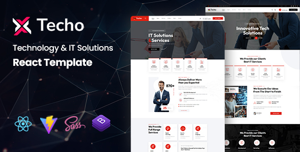 Techo – Technology & IT Solutions React Template – 0 Sold!