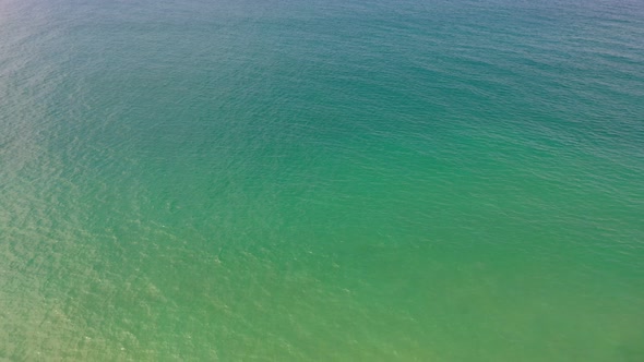 Aerial View The Emerald Green Waters Of The Andaman Sea.