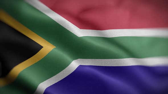 South Africa Flag Textured Waving Front Background HD