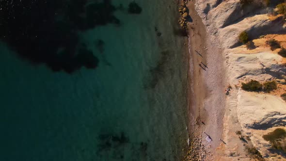 Cala d’Hort beach in Ibiza, Spain