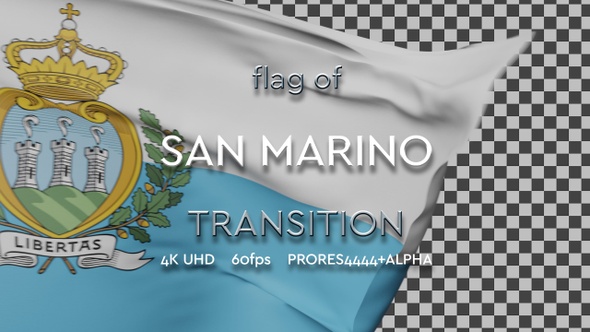 Flag of San Marino transition | UHD | 60fps