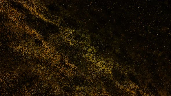 Gold Particles Glow Background Loop