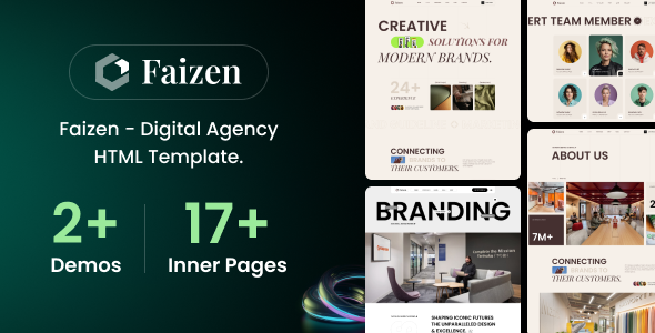 Faizen – Digital Agency HTML5 Template – 0 Sold!