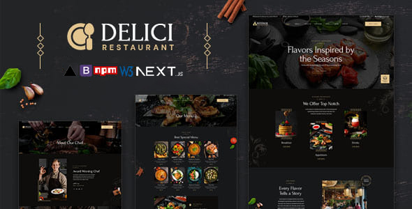 DELICI – Restaurant Next JS Template – 0 Sold!