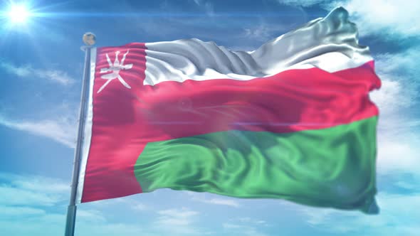 4K 3D Oman Flag