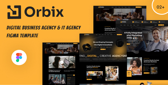 Arobix – Creative Digital Business & IT Solutions Agency Figma Template – 0 Sold!