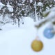 Winter Forest and Defocused Christmas Balls on a Branch - VideoHive Item for Sale