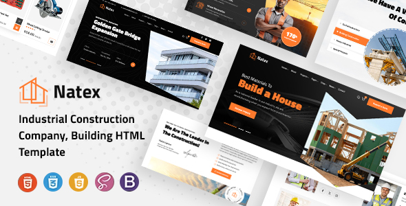 Natex – Industrial Construction Company, Building HTML Template – 0 Sold!