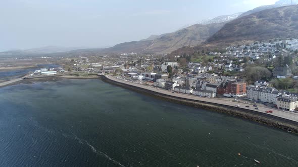 Fort William Town in Scotland Seen from the Air