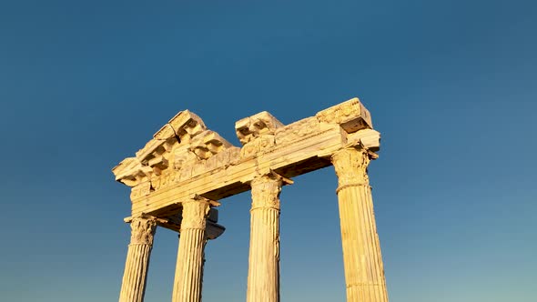 Temple of Apollo aerial view 4 K Turkey Side