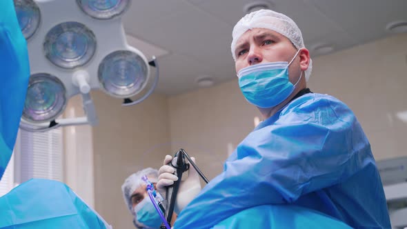 Portrait of a Surgeon During Operation.
