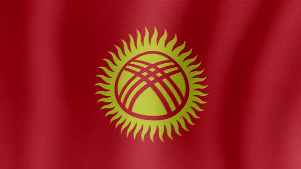 The National Flag of Kyrgyzstan