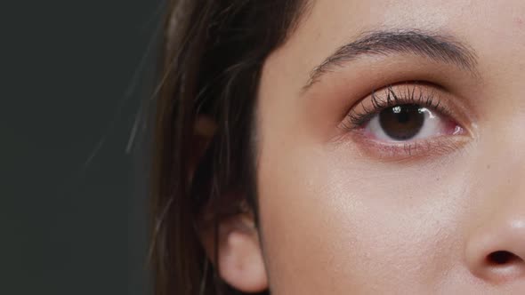 Close up of a Caucasian woman eye