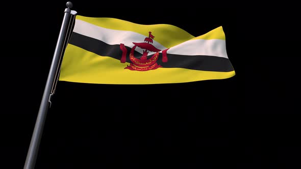 Brunei Flag With Alpha Channel   4K