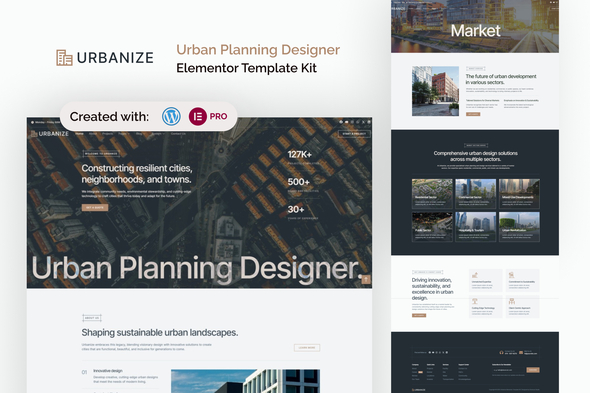 Urbanize – Urban Planning Designer Elementor Template Kit – 0 Sold!