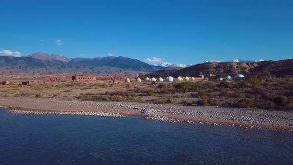 Mountains And Lake Issyk Kul In Kyrgyzstan