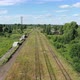 Flight Over the Railway in the Taiga - VideoHive Item for Sale