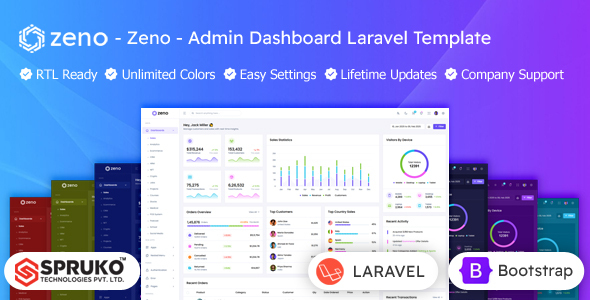 Zeno – Admin Dashboard Laravel Bootstrap Template – 0 Sold!