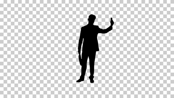 Silhouette businessman, Alpha Channel