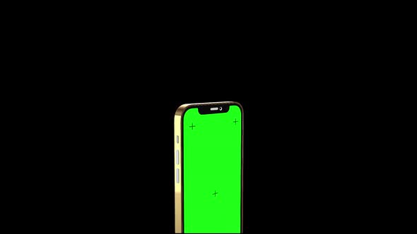 Smartphone With Green Screen, Alpha Channel