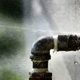 Water Spray from Broken Water Pipe