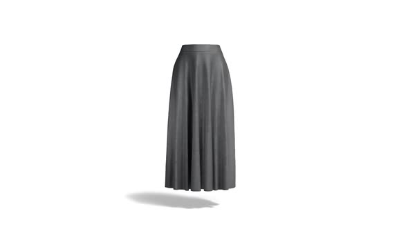 Blank black women maxi skirt , looped rotation