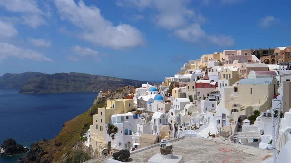 View of Oia town on Santorini island