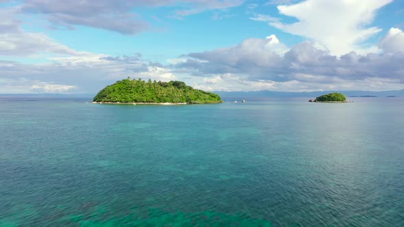 Seascape with Beautiful Sky and Islands