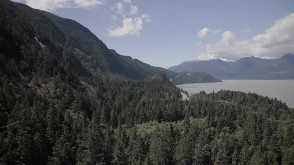 Elevated View of spring Howe sound from Gondola