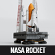 Nasa Crawler Mobile Launch Platform and Space Shuttle Rocket - Game Ready - 3DOcean Item for Sale