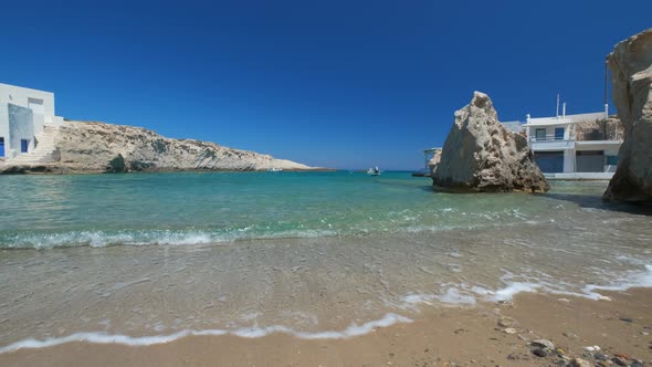 The Beach of Mitakas in Milos, Greece