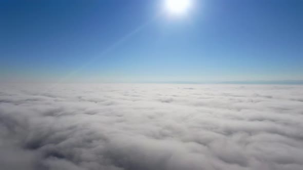 Flying Through Beautiful Thick Fluffy Clouds
