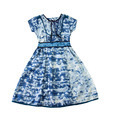 Paint spots blue evase belted dress - PhotoDune Item for Sale
