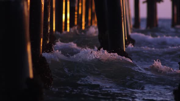 Waves Under Dock