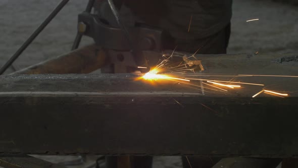 Welding on an industrial plant