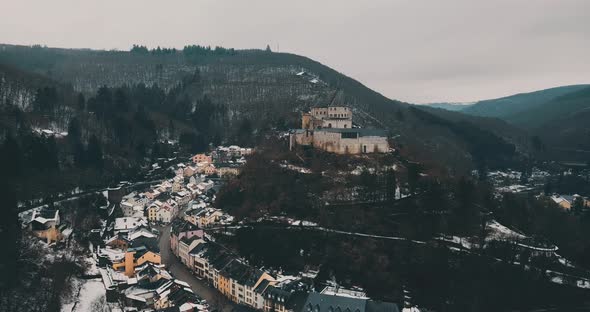 Panorama Of Vianden In Luxembourg