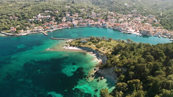 Gaios, Capital City of Paxos Island, Aerial View