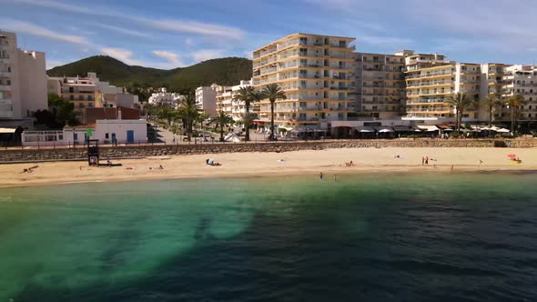 Playa de Santa Eulalia in Ibiza, Spain