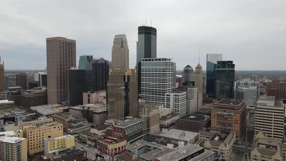 Minneapolis Minnesota Skyline Drone video in 4K.