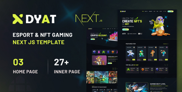 DYAT – eSports and Gaming NFT Next Js Template – 0 Sold!