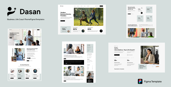 Dasan – Business, Life Coach & Mentor Figma Template – 0 Sold!
