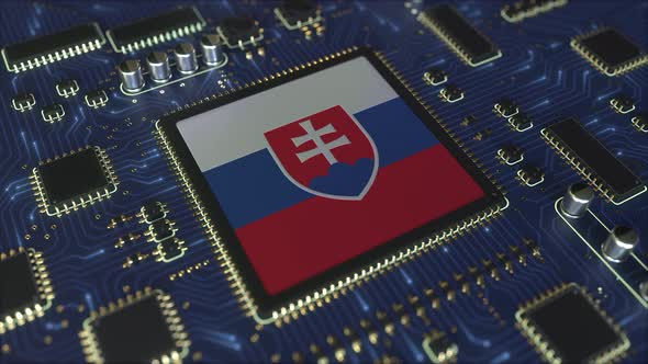 Flag of Slovakia on the Operating Chipset